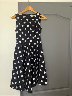 Grace Karin Black and White Polka Dot Midi Dress